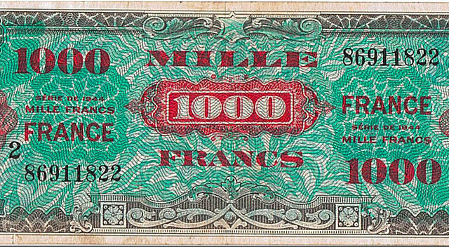 1000 francs France type 1945