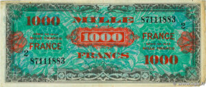 1000 francs France type 1945