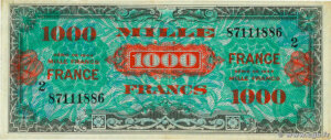 1000 francs France type 1945