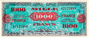 1000 francs France type 1945