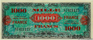 1000 francs France type 1945