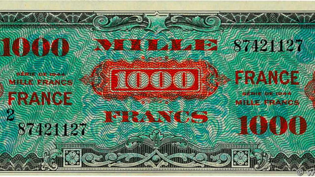 1000 francs France type 1945