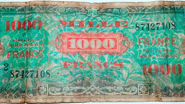 1000 francs France type 1945