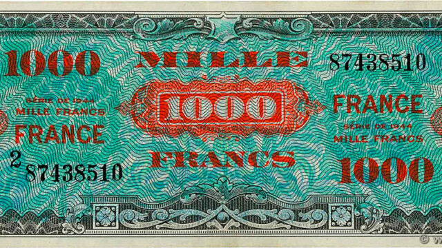 1000 francs France type 1945