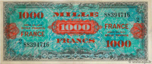 1000 francs France type 1945