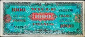 1000 francs France type 1945