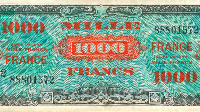 1000 francs France type 1945