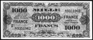 1000 francs France type 1945