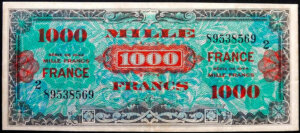 1000 francs France type 1945