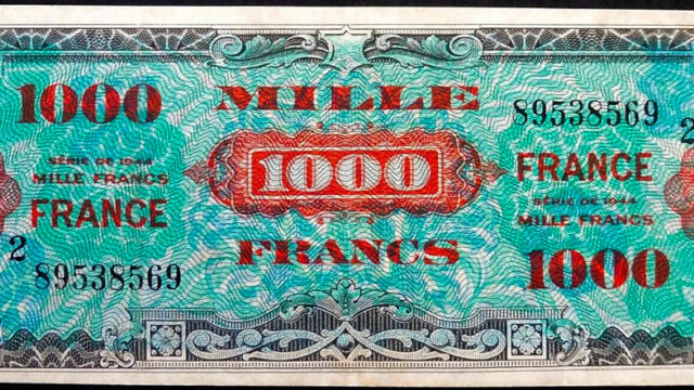 1000 francs France type 1945