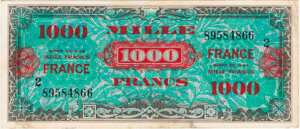 1000 francs France type 1945