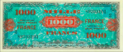 1000 francs France type 1945