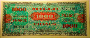 1000 francs France type 1945