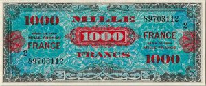 1000 francs France type 1945