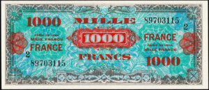 1000 francs France type 1945