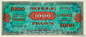 1000 francs France type 1945