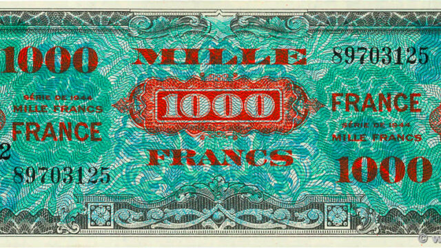 1000 francs France type 1945