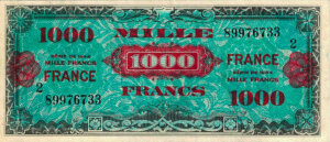 1000 francs France type 1945