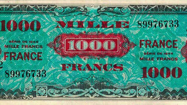 1000 francs France type 1945