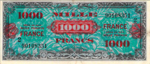 1000 francs France type 1945