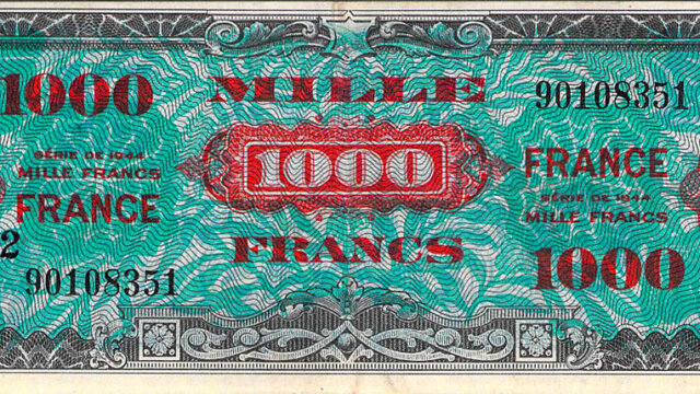 1000 francs France type 1945