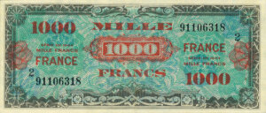 1000 francs France type 1945