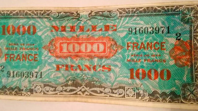 1000 francs France type 1945