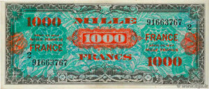 1000 francs France type 1945