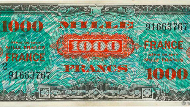 1000 francs France type 1945