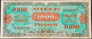 1000 francs France type 1945