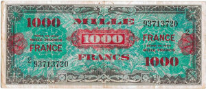 1000 francs France type 1945