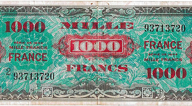 1000 francs France type 1945