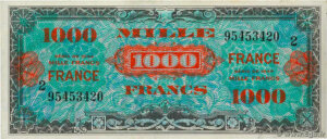 1000 francs France type 1945