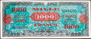 1000 francs France type 1945