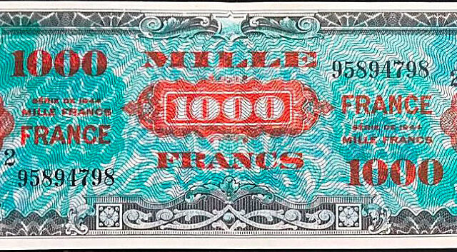 1000 francs France type 1945