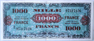 1000 francs France type 1945