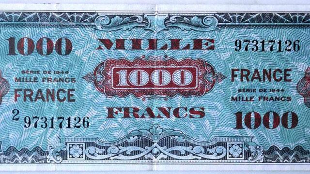 1000 francs France type 1945