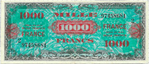 1000 francs France type 1945