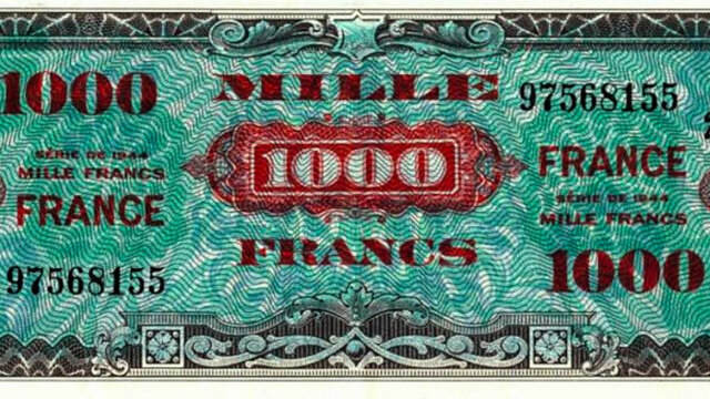 1000 francs France type 1945