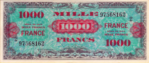 1000 francs France type 1945