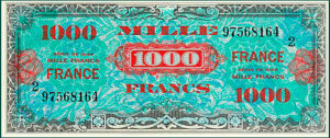 1000 francs France type 1945