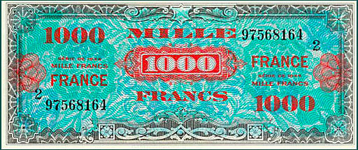 1000 francs France type 1945