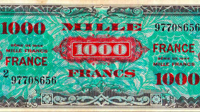 1000 francs France type 1945