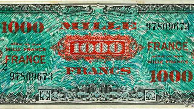 1000 francs France type 1945