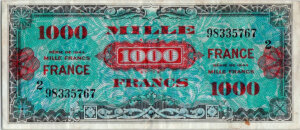 1000 francs France type 1945