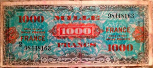 1000 francs France type 1945