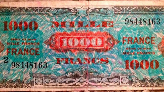 1000 francs France type 1945