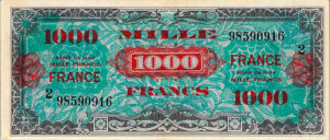 1000 francs France type 1945