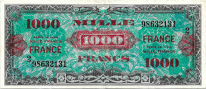 1000 francs France type 1945