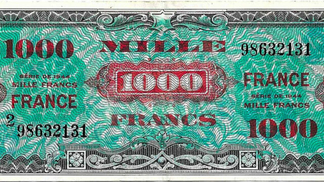 1000 francs France type 1945